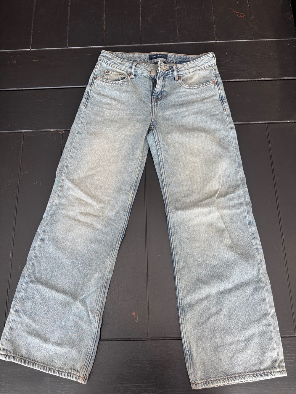 Aeropostale Light Blue Denim Baggy Wide Leg Jeans
